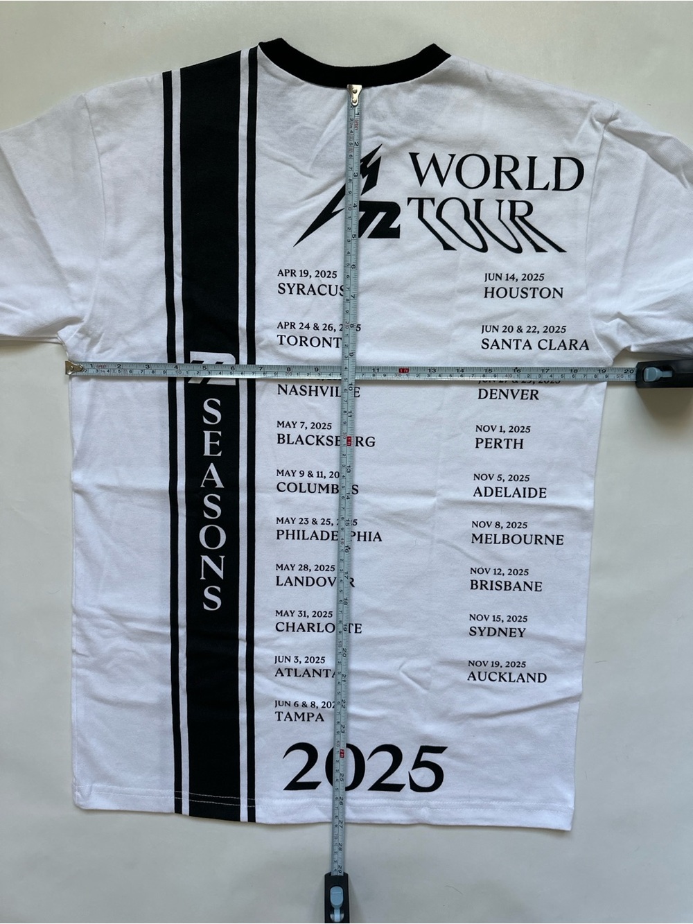 Metallica pop up exclusive 2025 world tour ringer tee short sleeve metal tshirt - Picture 4 of 4